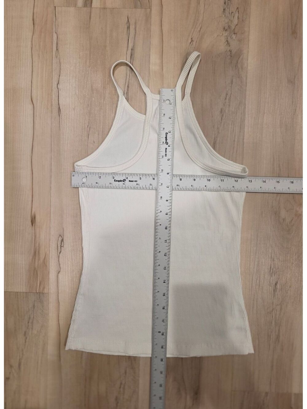 NOBULL Women's White Ribbed Racerback Tank Top Size S - Picture 4 of 4